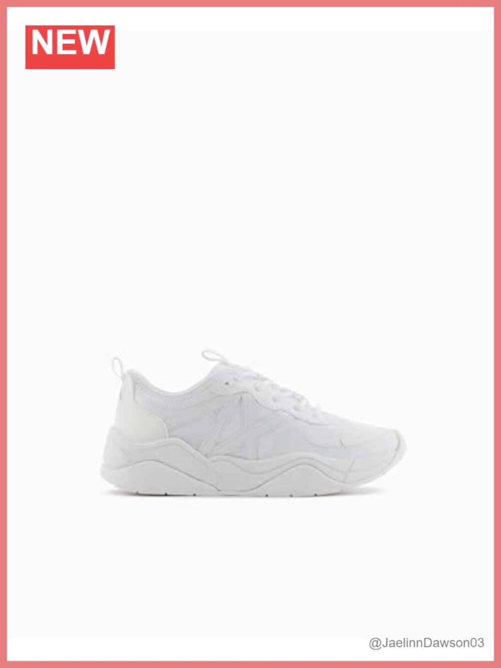 Armani Exchange Womens Sneakers Low Top Lace-Up Rubber Sole